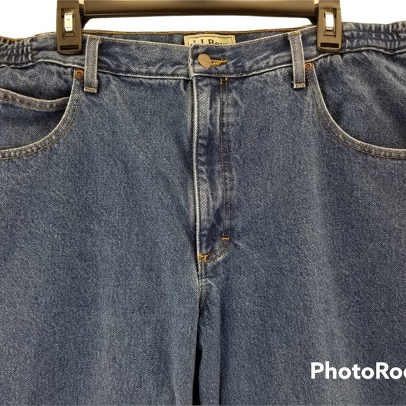 L.L. Bean Flannel Lined Comfort Waist Mens Jeans Size 40 X 29 100% Cotton - Picture 4 of 8